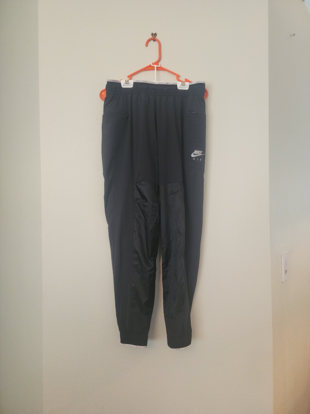 Nike Black Jogger Track Pants with White Air Logo